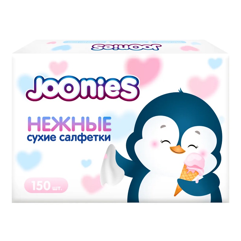 картинка Салфетки сухие нежные 150 шт Joonies от интернет-магазина