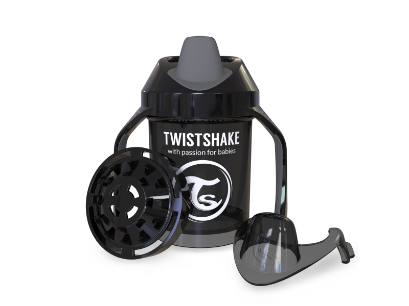 картинка Поильник Twistshake Mini Cup черный супергерой от интернет-магазина