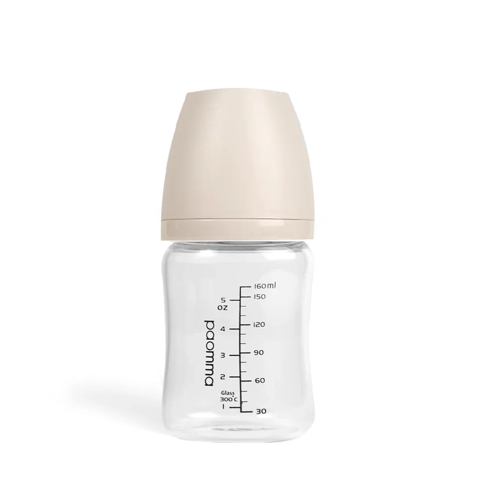 картинка Бутылочка стеклянная GB118 160 мл almond milk Paomma от интернет-магазина