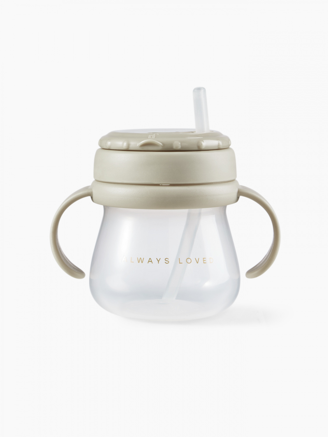 картинка Поильник с трубочкой и ручкой 250 мл цвет olive Happy Baby от интернет-магазина