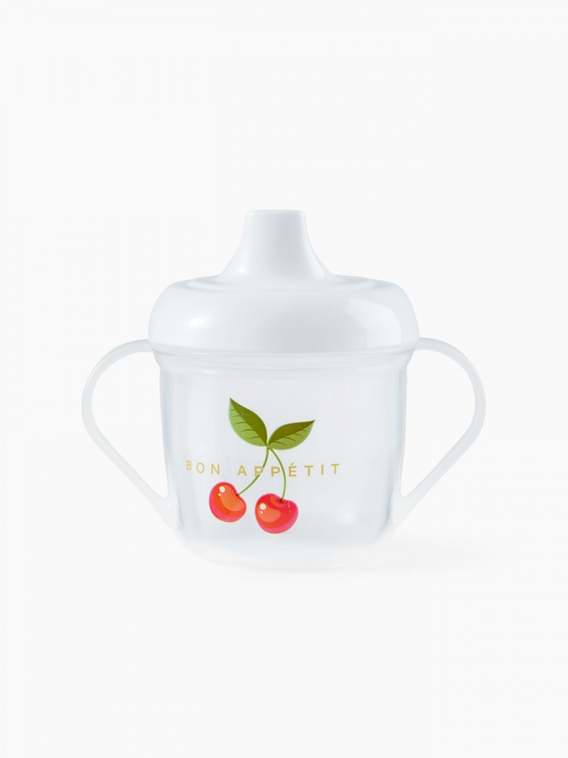 картинка Поильник TRAINING CUP с ручками cherry 170 мл Happy Baby от интернет-магазина