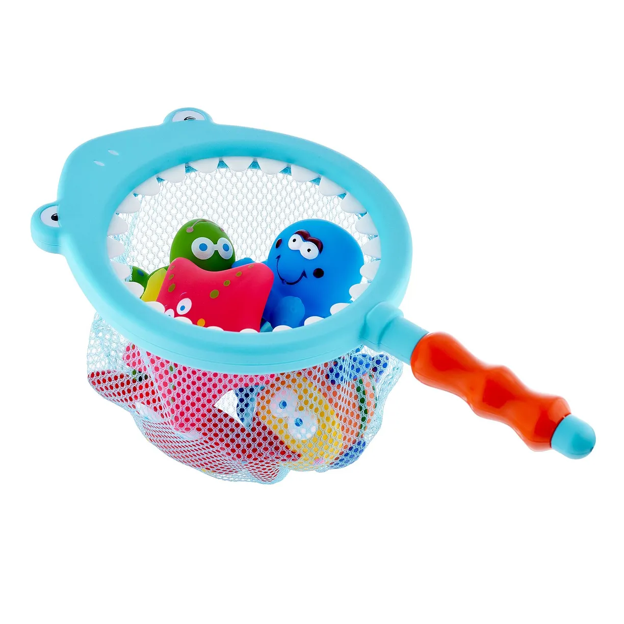 картинка Набор игрушек для ванны с сачком Морские животные ROXY-KIDS  от интернет-магазина