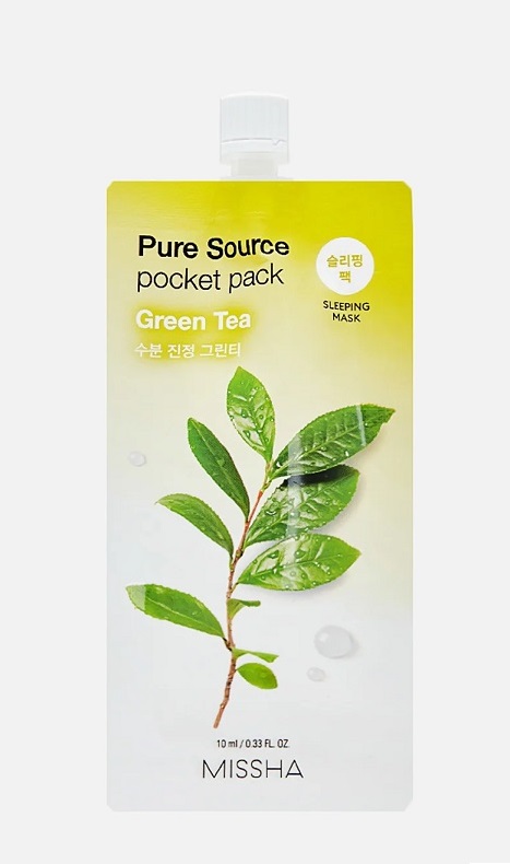 картинка Маска кремовая ночная Pure Source Pocket pack с экстрактом зеленого чая 10 мл MISSHA  от интернет-магазина