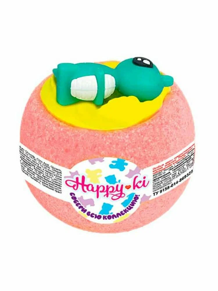 картинка Шипучая соль для ванн Чаша с пеной и игрушкой Happiki Laboratory Katrin  от интернет-магазина
