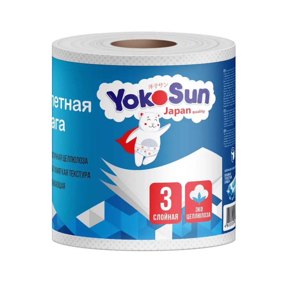 картинка Туалетная бумага трехслойная 40 м YokoSun от интернет-магазина