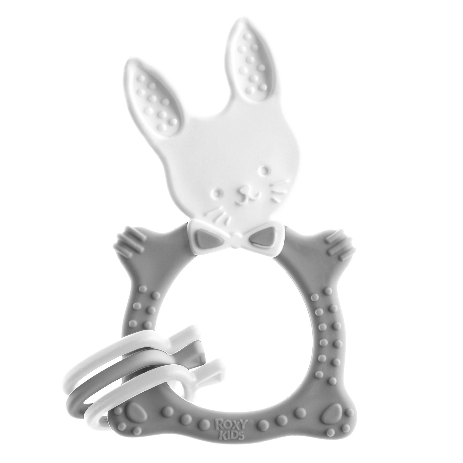 картинка Прорезыватель универсальный BUNNY TEETHER серый ROXY-KIDS от интернет-магазина