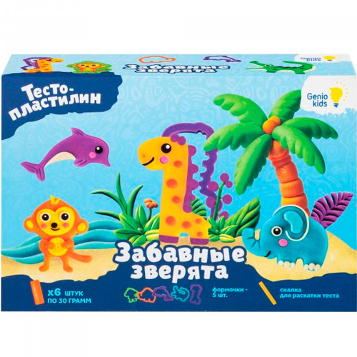 картинка Набор для детской лепки Забавные зверята GENIO KIDS   от интернет-магазина