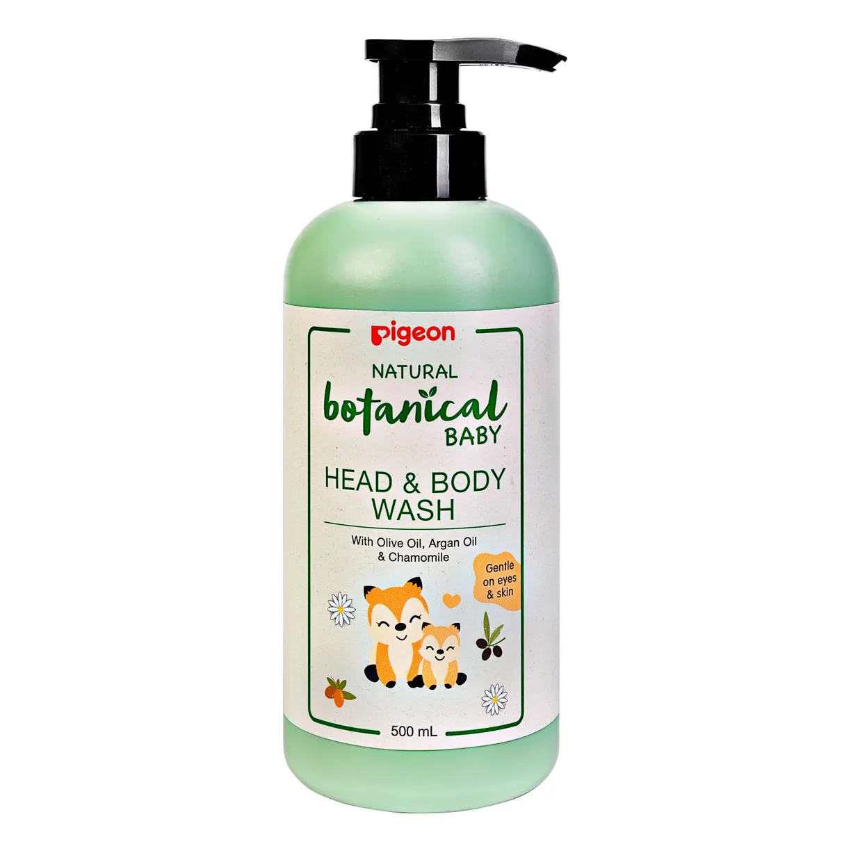 картинка Гель для купания и мытья головы и тела Natural Botanical Baby Head & Body Wash 500мл Pigeon от интернет-магазина