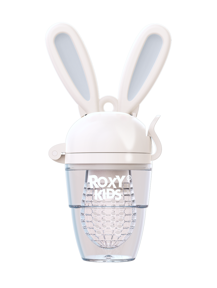 картинка Ниблер для прикорма серый BUNNY TWIST силикон ROXY-KIDS от интернет-магазина