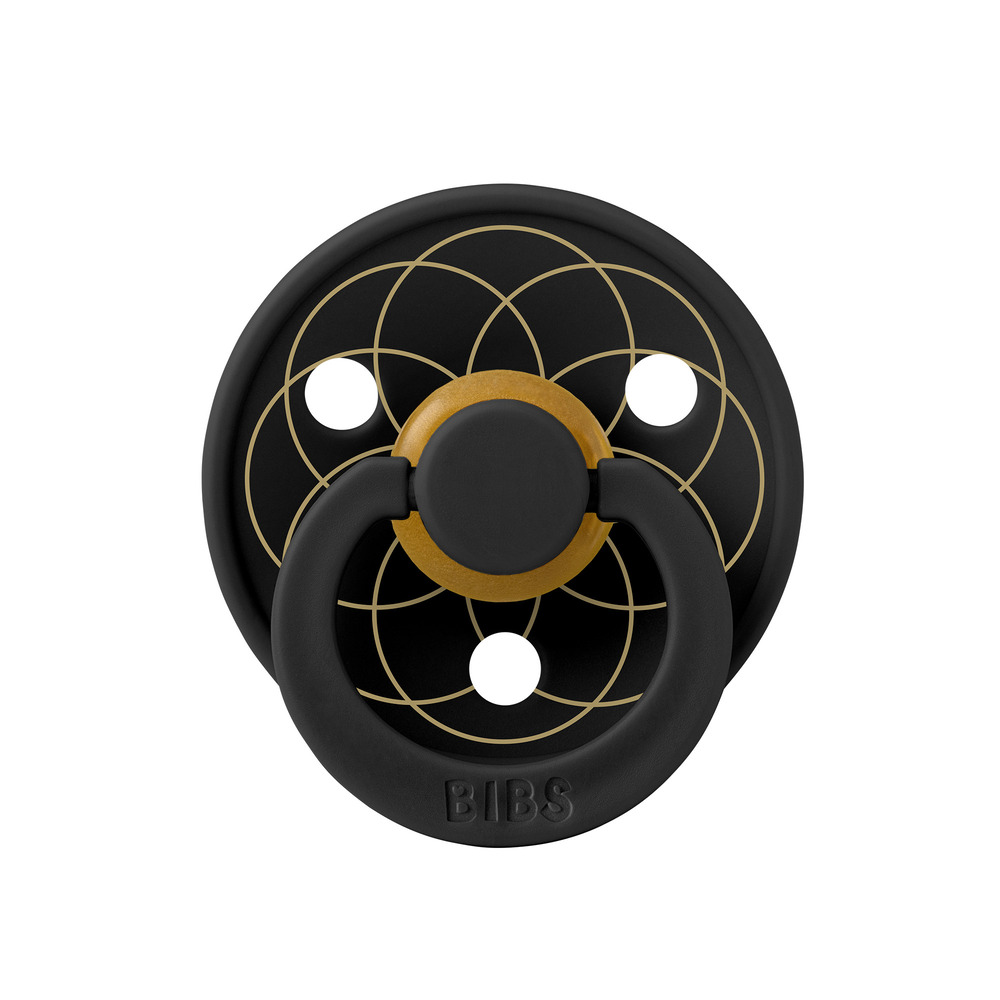 картинка Пустышка латексная BIBS Colour - Layl - Black/Gold, 0+ мес. от интернет-магазина