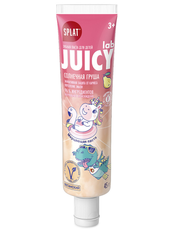 картинка Зубная паста Juicylab Груша со фтором 45 г SPLAT от интернет-магазина