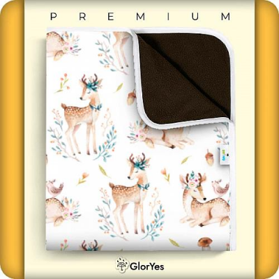 картинка Впитывающая пеленка GlorYes PREMIUM Сказочный олень 80*68 см от интернет-магазина