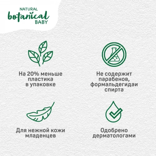 картинка Гель для купания и мытья головы и тела Natural Botanical Baby Head & Body Wash 500мл Pigeon от интернет-магазина