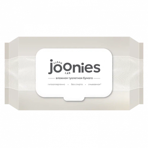 картинка Влажная туалетная бумага с молочной кислотой и пантенолом 96 шт Joonies от интернет-магазина